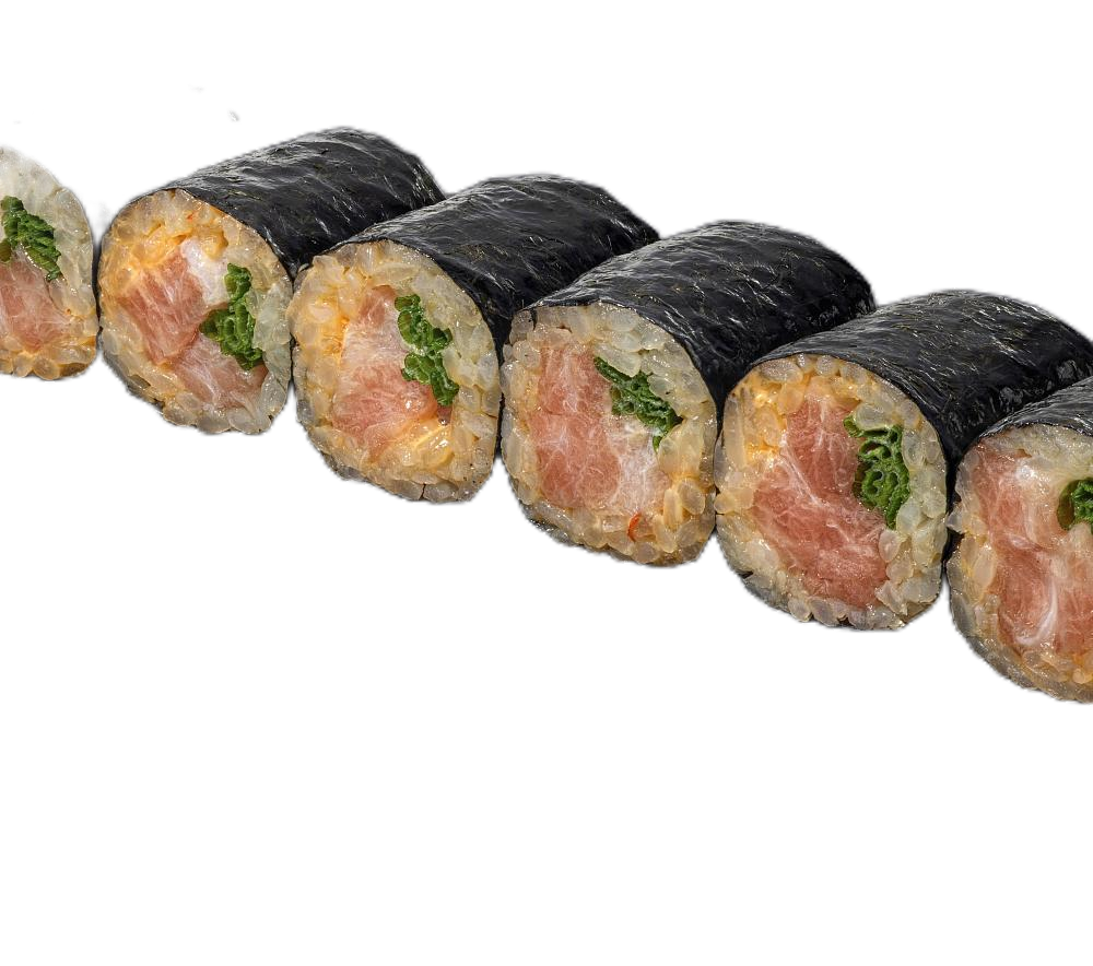 Острый ролл с копченой курицей 