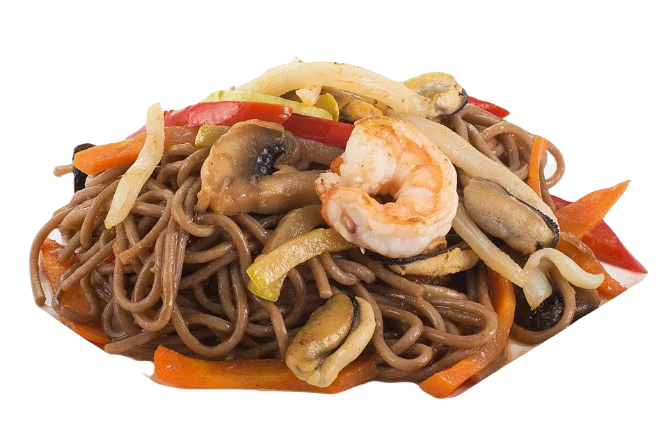 Соба с морепродуктами